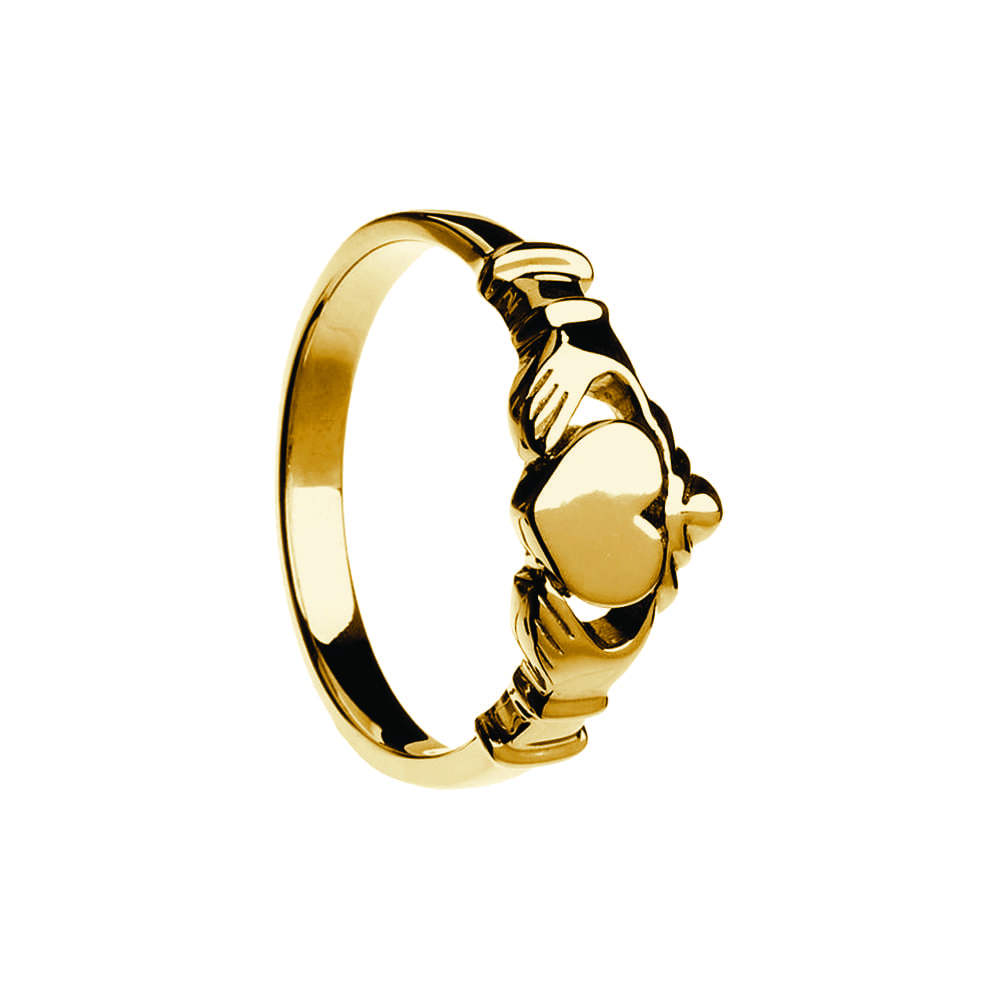 Contemporary Flat Claddagh Ring | Modern Claddagh Ring - Celtic Jewelry ...