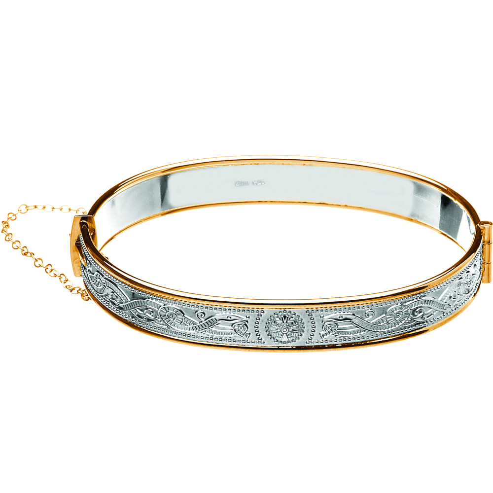 Celtic Warrior Original Shield Bangle + Gold Trim - Celtic Jewelry by ...