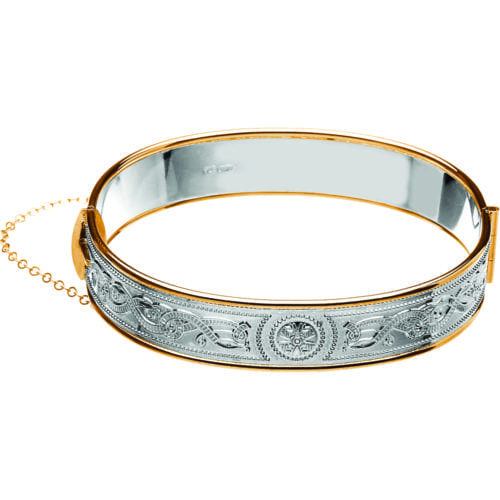 Celtic Warrior Gold Trim Bangle