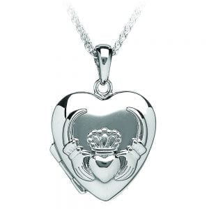 Heart Shaped Claddagh Locket