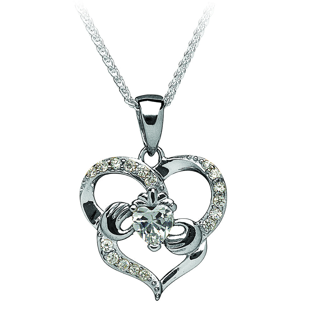 Heart Claddagh Pendant