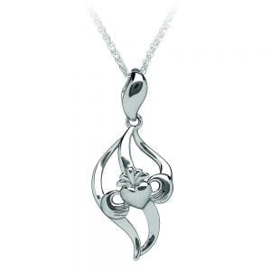 Leaf Claddagh Pendant
