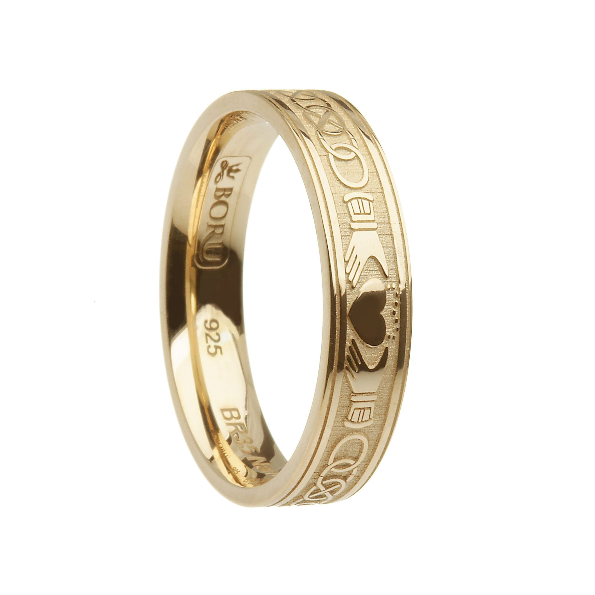 Claddagh Knot Wedding Ring - Narrow - Celtic Jewelry by Boru