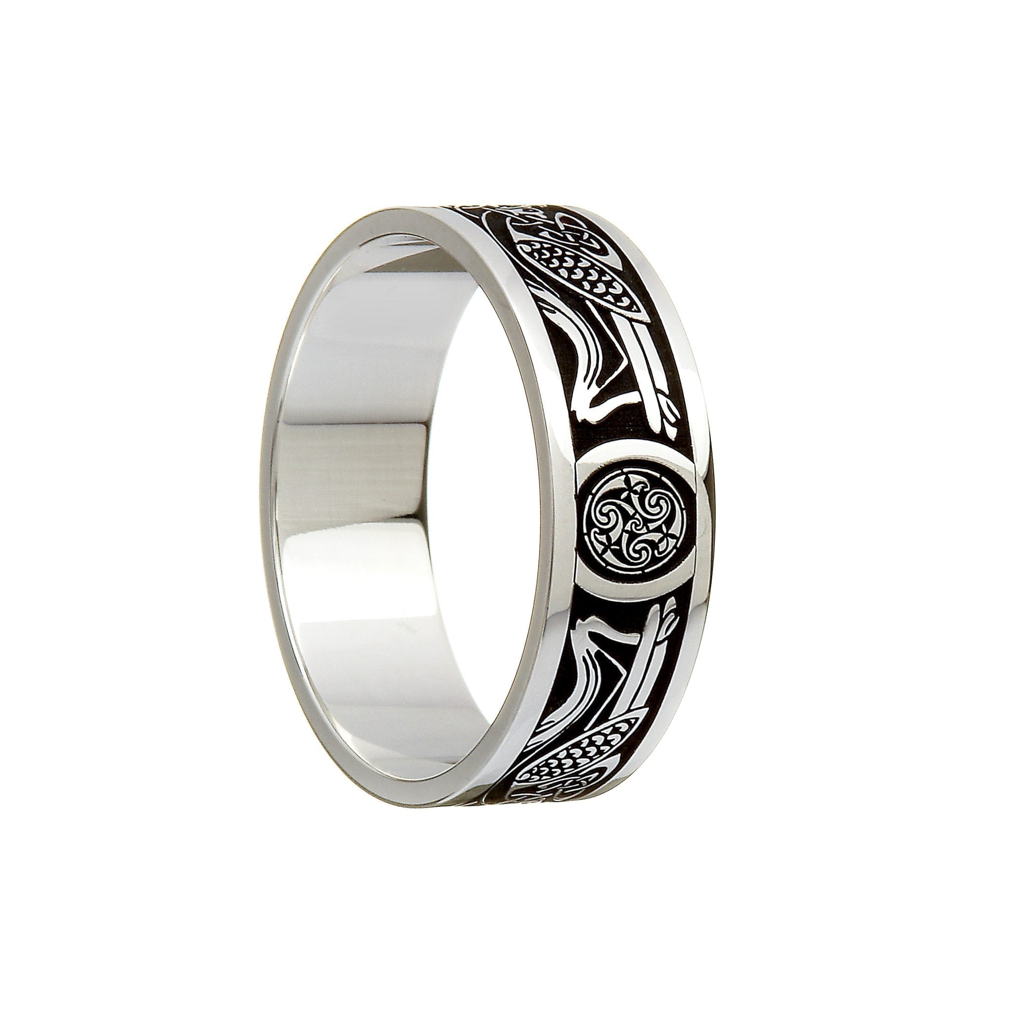 Book of Kells Wedding Ring - Wide - Celtic Jewelry by Boru