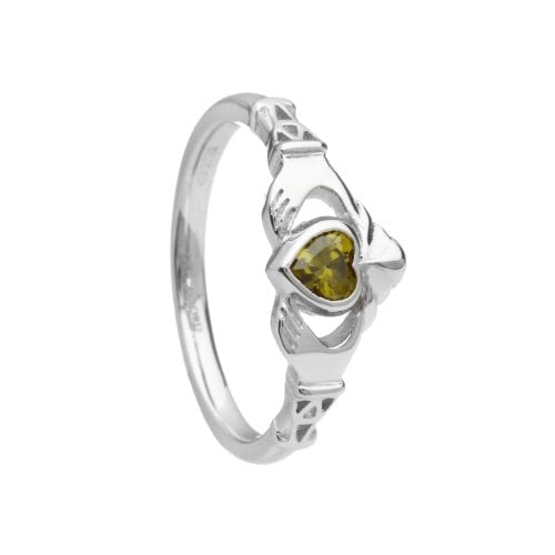 August Birthstone Claddagh Ring