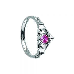 October Birthstone Claddagh Ring