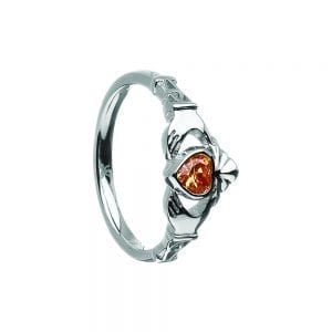 November Birthstone Claddagh Ring