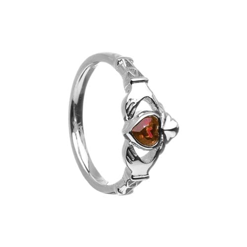 June Birthstone Claddagh Ring