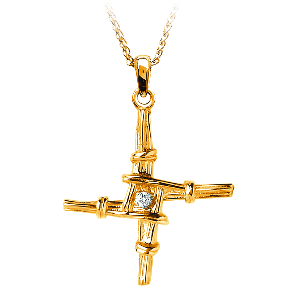 St. Bridget Cross Diamond Set - Small - Celtic Jewelry by Boru