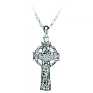 Claddagh and Trinity Cross Pendant