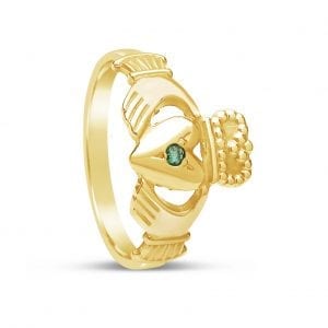 Emerald Claddagh Ring