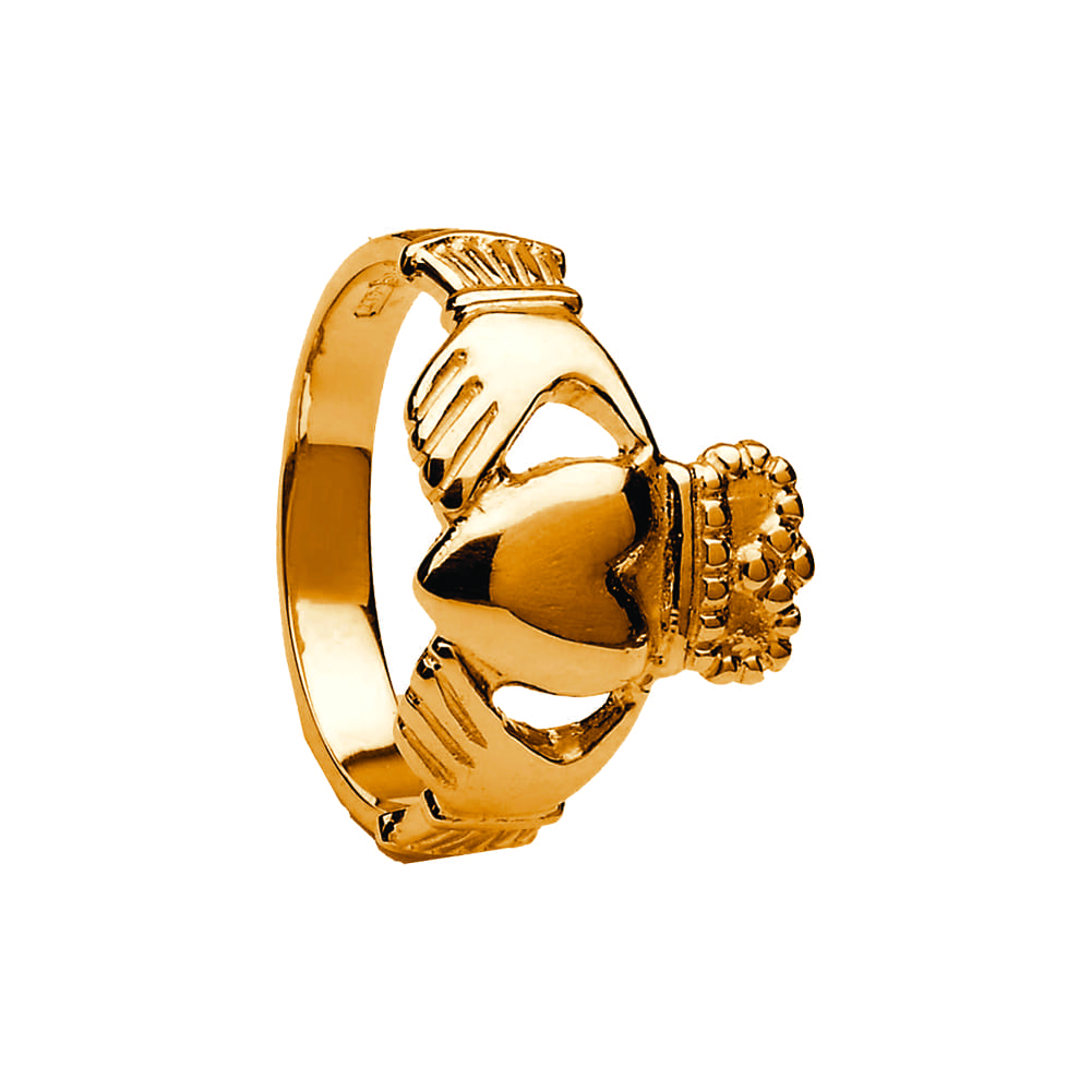 Ladies Gold Claddagh Ring - Medium - Celtic Jewelry by Boru ® Buy Now