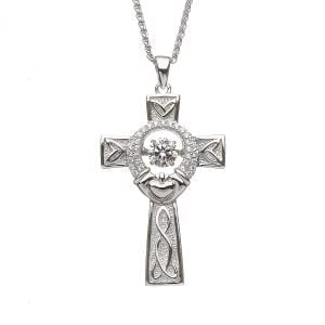 Claddagh Silver Celtic Cross
