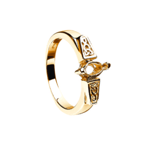 14K Gold Ring Mount Only - Boru Jewelry