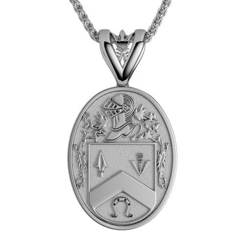 Large Oval Shield Pendant with Coat of Arms - Celtic Jewelry by Boru