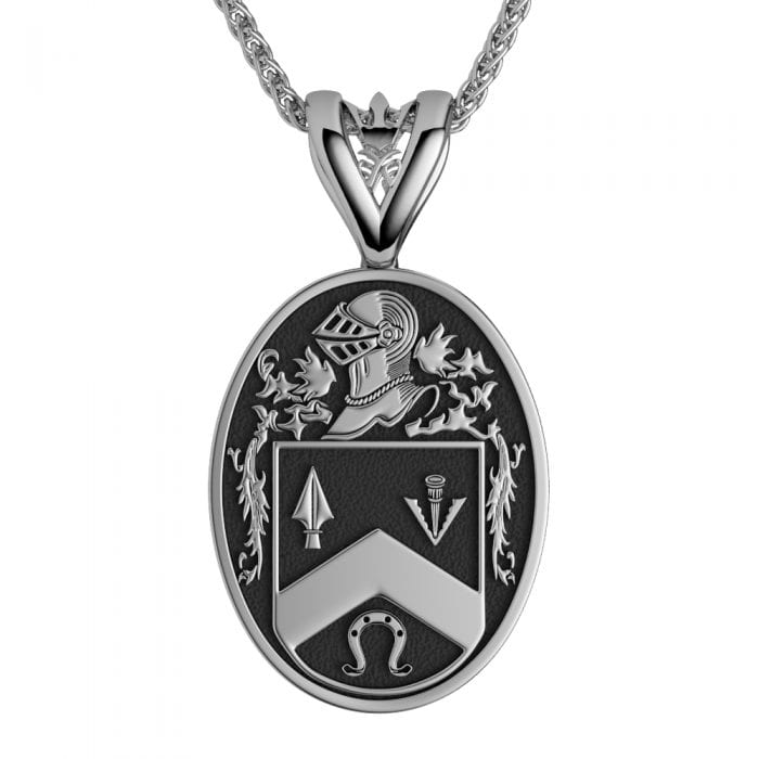 Large Oval Shield Pendant with Coat of Arms - Celtic Jewelry by Boru
