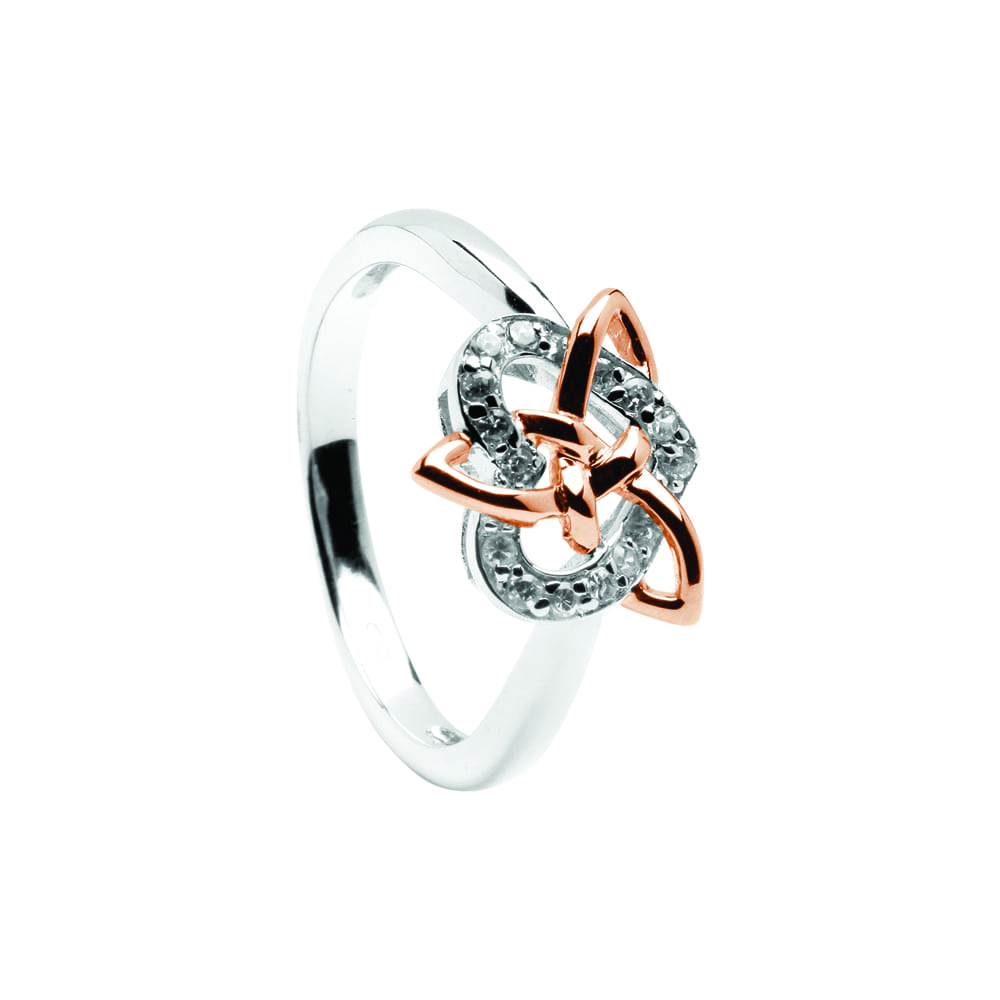 Celtic Trinity & Heart Ring 
