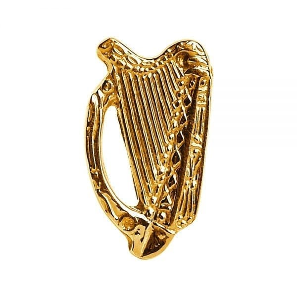 CELTIC HARP LAPEL PIN BADGE BROOCH ON AN IRISH BLESSING CARD OTHER PINS LISTED