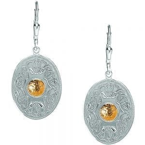 Oval Celtic Warrior Earrings