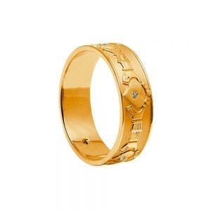 Ladies Diamond Set Band Style Claddah Ring