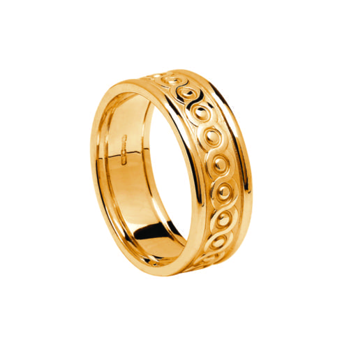 Ladies Continuity Celtic Wedding Ring with Trims - Boru Jewelry