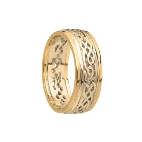 Ladies Celtic Knot Filigree Wedding Ring with Trims