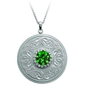 Large Emerald Celtic Warrior Necklace