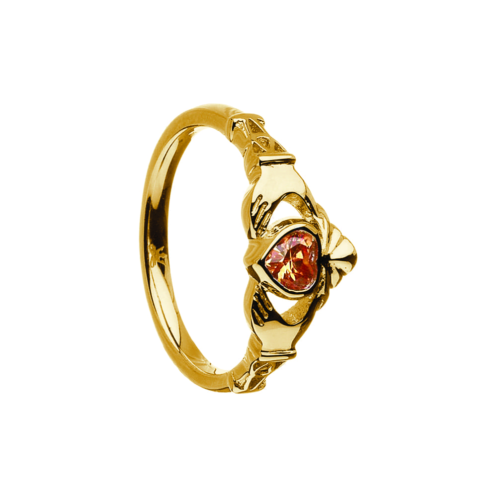 November Birthstone Claddagh Ring
