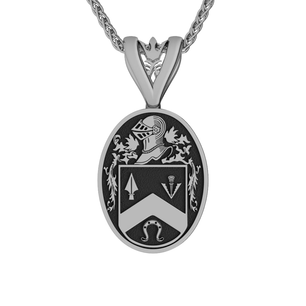 Oval Shield Pendant with Coat of Arms - Small - Celtic Jewelry by Boru